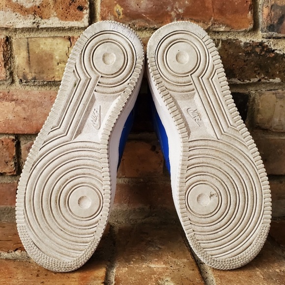 Nike Air Force 1 LV8 1 DBL Double Blue Yellow  BV1084-400 - Picture 9 of 10